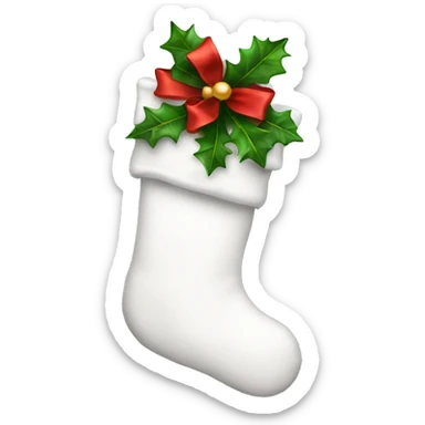 Christmas stocking white sticker