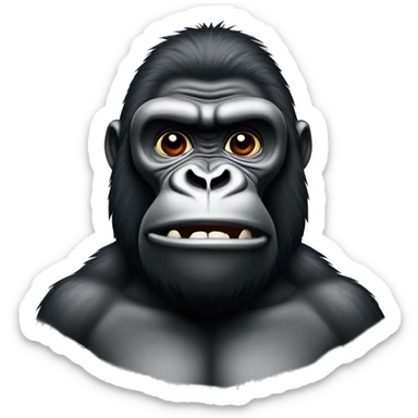 Gorilla with low taper fade sticker