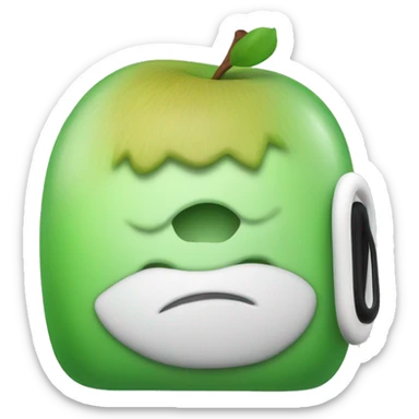 green apple airpod max sticker