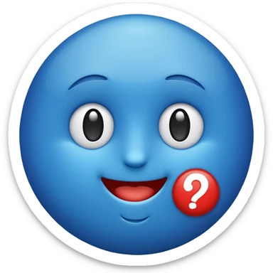 O emoji azul com o selo verificado dentro sticker