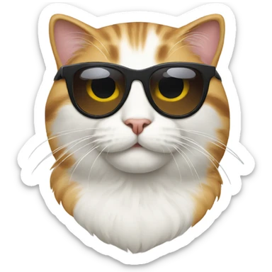 Cat with sunglasses sticker