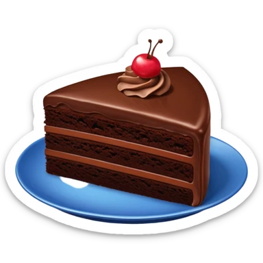 Chocolate cake one piece sticker