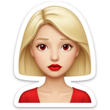 Blonde woman being impatient sticker