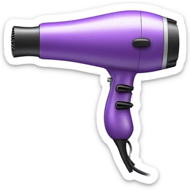 Realistic light purple hair dryer isolated  sticker