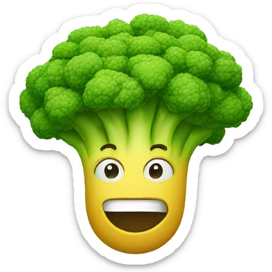 Brokkoli head sticker