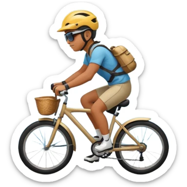 golden hour lakefront bike ride sticker