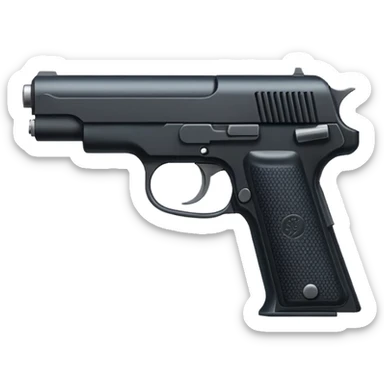 A pistol sticker