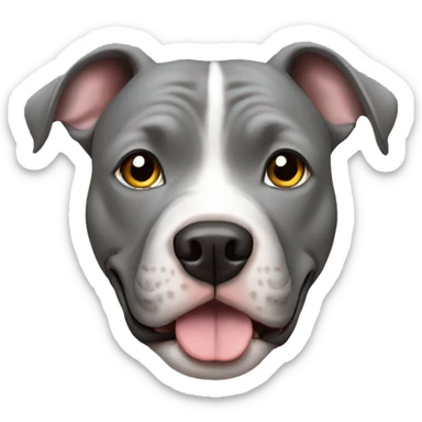 Gray pitbull sticker