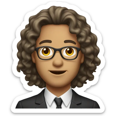 high school music teacher with a middle part and wavy hair bl sticker