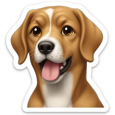 Un chien qui fait caca sticker