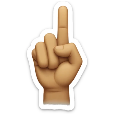 peace sign but the thumbs is sticking outwards sticker