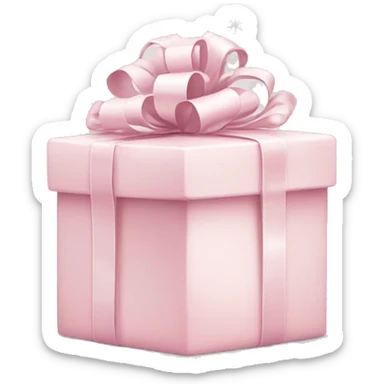 Light pink Christmas gifts under a white Christmas tree  sticker