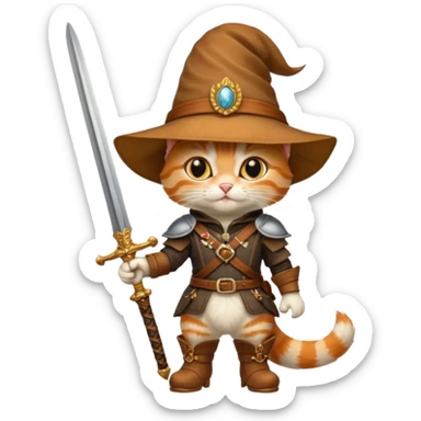 Puss in boots cat sticker