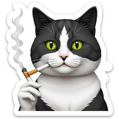Cats smoking weed sticker