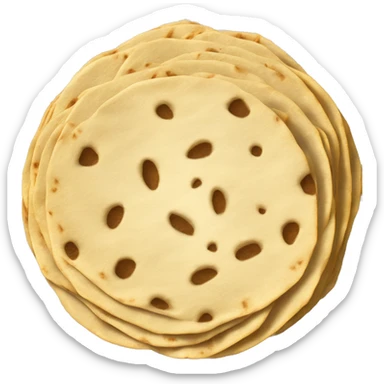 tortillas circulares dentro de una canasta sticker