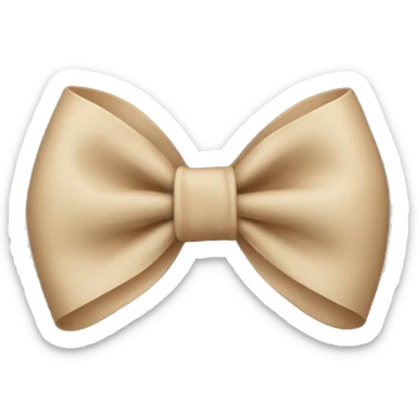Beige bow sticker