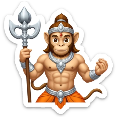 Hanuman sliver mace sticker
