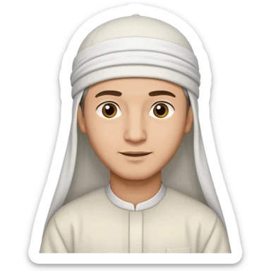 muslim man changing clothes sticker