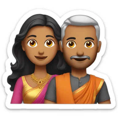 Me and My wife in india sticker