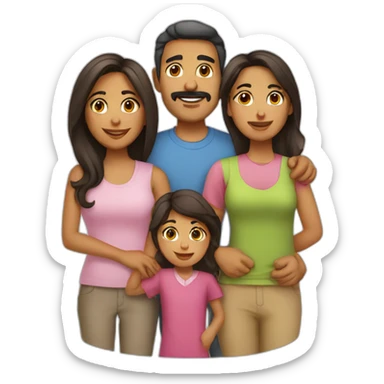 Hispanic family  sticker