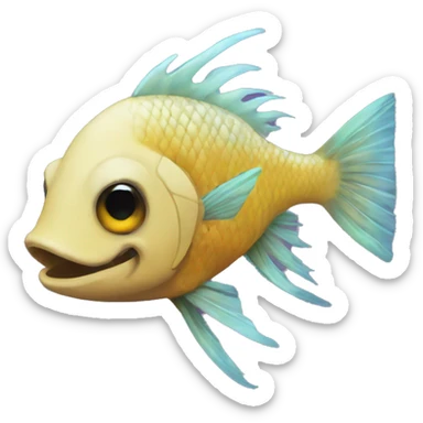 A punk rock fish sticker