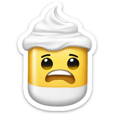 Mayonnaise on face sticker