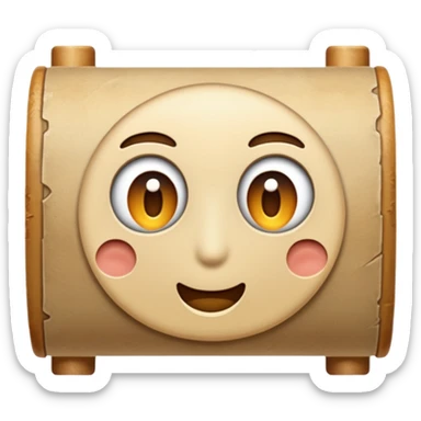 a poster, rolled up, like a old map sticker