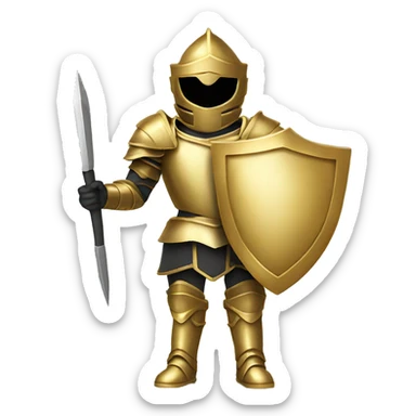 GOLD ARMOR HOLDING SIGN sticker
