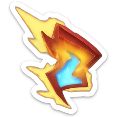 Lightning and fire sticker