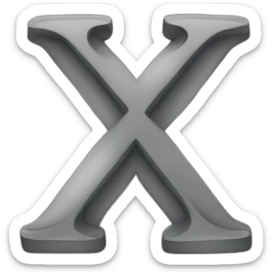 letter x sticker