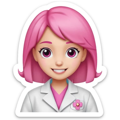 Blossom from powerpuff girls and a doctor sticker