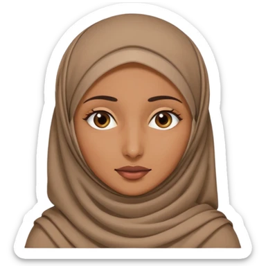 arab woman with hijab cover face sticker