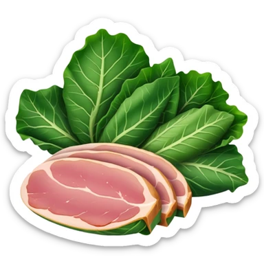 Steamed Collard greens with ham sticker