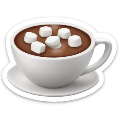 Hot chocolate with marshmallows  sticker
