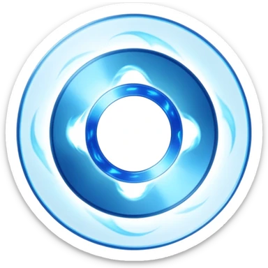 A minimalist CD disc with a subtle fire design, blue fire. sticker