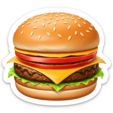 emoji for food like burger sticker