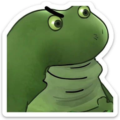 Arms crossed holding neck man laughing  sticker