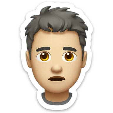 stressed and tired person sticker