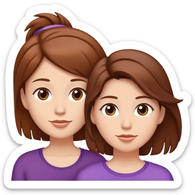 Lesbians with brown hair  sticker
