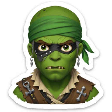 ork pirate man sticker
