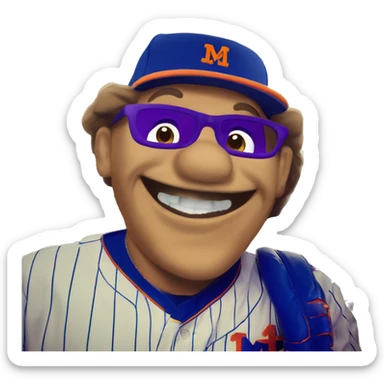 McDonald’s grimace in my Mets jersey sticker