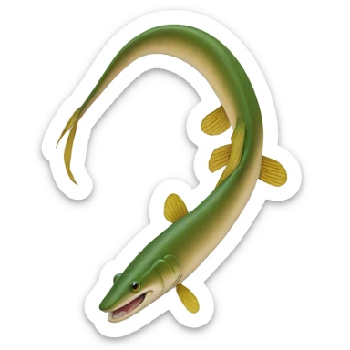 Elongate musky sticker