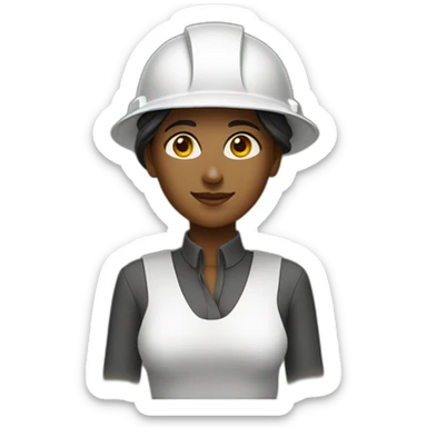 Women-Engineer-drawing-art-star-brownhiar sticker