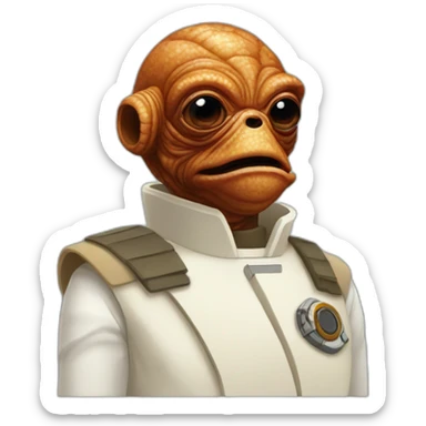 admiral ackbar star wars sticker