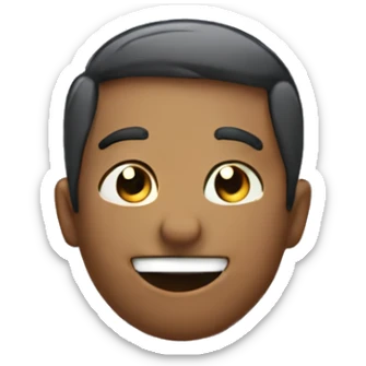 regular emoji smiling with their finger in their mouth, all shy sticker