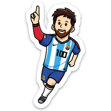 Lionel Messi celebrating goal sticker