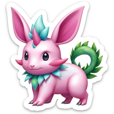 Shiny Exotic Nidorino-Sylveon-Roserade-Shaymin-Ivysaur-Meganium-Roselia-Hybrid-Creature sticker