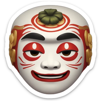 daruma paint KABUKI art sticker