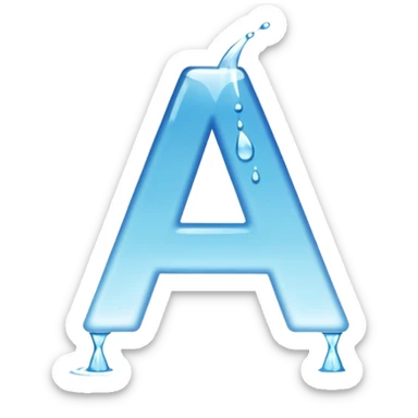 the letter V made out of water sticker