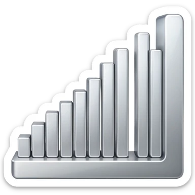 silver bar chart sticker